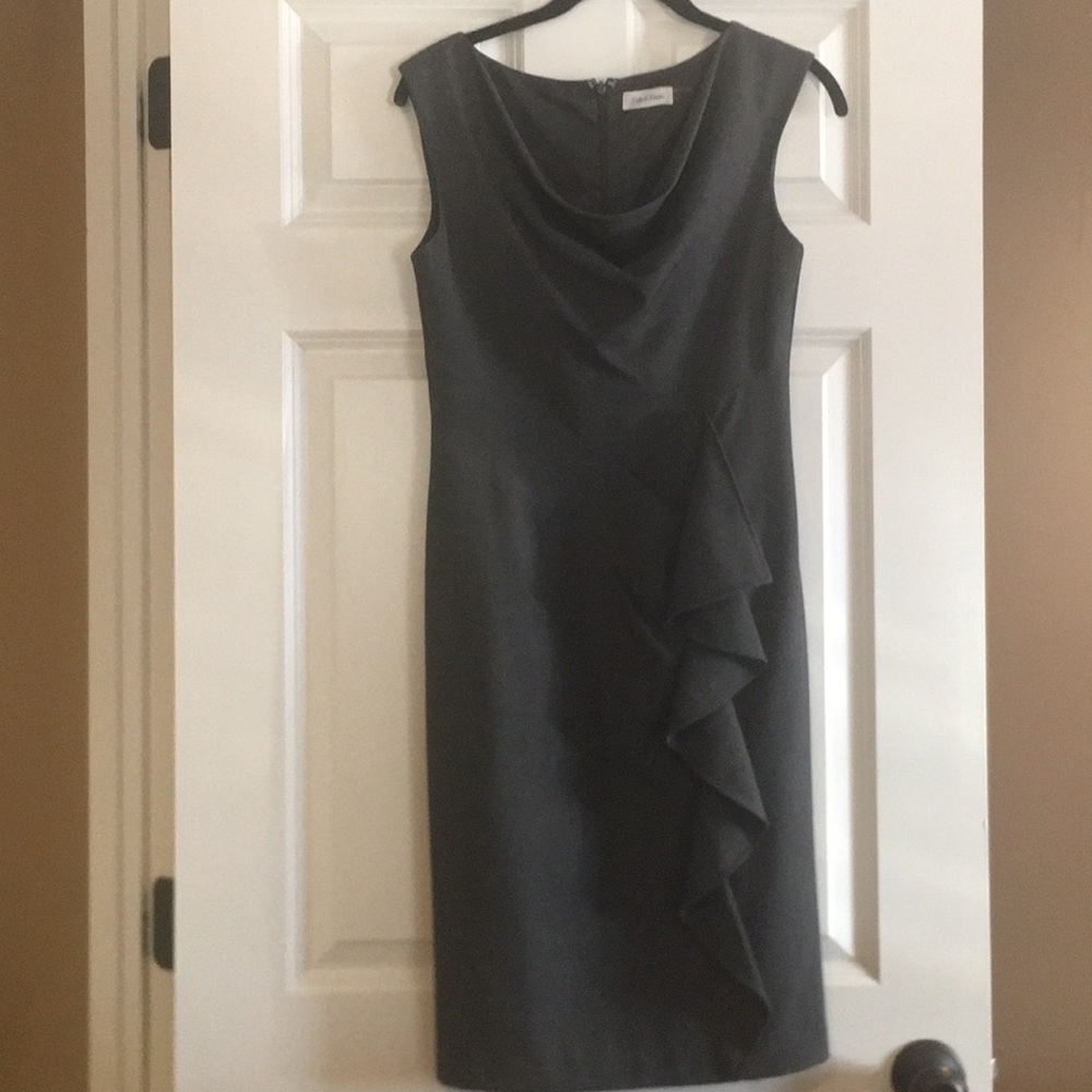 Charcoal gray sleeveless Calvin Klein dress